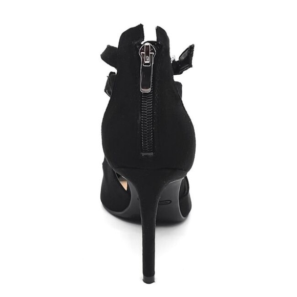 Nine West Elilah Heels in Black Faux Suede size 8.5 - Picture 3 of 4